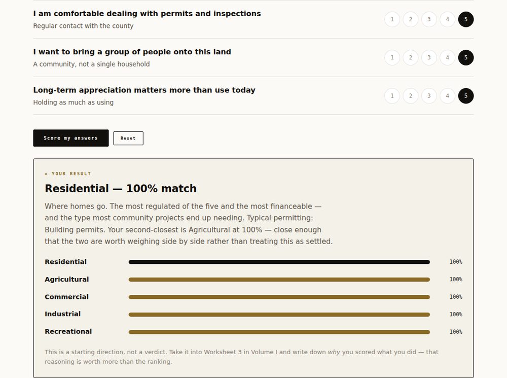 The land type matcher tool
