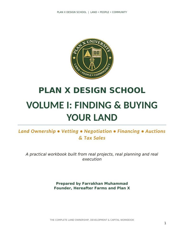 Volume I — Finding and Buying Your Land